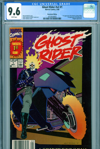 Ghost Rider v2 #01 CGC graded 9.6 NEWSSTAND EDITION - 1st Dan Ketch as G. Rider - SOLD!
