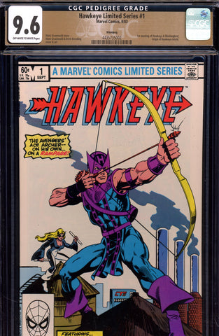 Hawkeye Limited Series #1 CGC graded 9.6 - first meeting with Mockingbird PEDIGREE - SOLD!