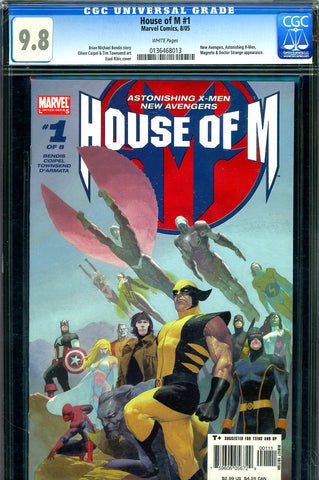 House of M #1 CGC 9.8 - Bendis story Coipel & Townsend art, Ribic cover HIGHEST GRADED - SOLD!