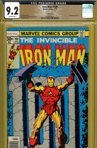 Iron Man #100 CGC graded 9.2 Anniversary Issue Starlin cover PEDIGREE - SOLD!