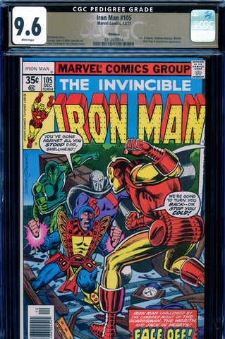Iron Man #105 CGC graded 9.6 PEDIGREE - Jack of Hearts/Madame Masque/Fury +