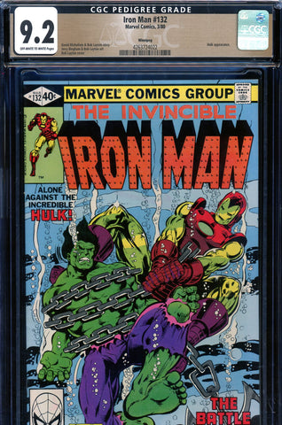 Iron Man #132 CGC graded 9.2 - Hulk cover and story PEDIGREE - SOLD!