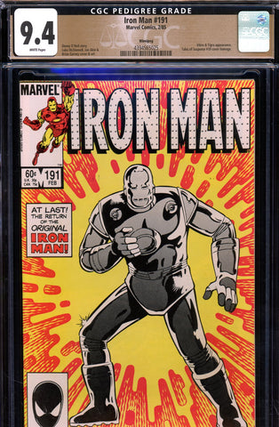 Iron Man #191 CGC graded 9.4 - T.o.S. #39 cover homage PEDIGREE - SOLD!