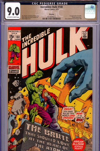 Incredible Hulk #140 CGC graded 9.0 - first app. of Jarella PEDIGREE - SOLD!