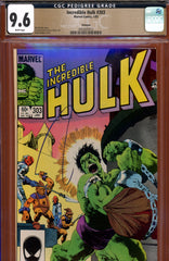 Incredible Hulk #303 CGC graded 9.6 - Mark Badger cover PEDIGREE