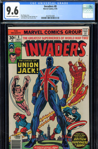 Invaders #8 CGC 9.6 - Union Jack joins - classic cover 1st Union Jack cover