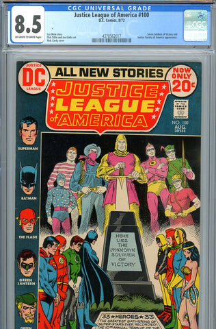 Justice League of America #100 CGC graded 8.5 - first appearance of Nebula Man