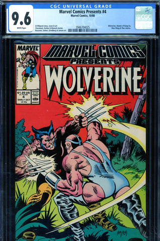 Marvel Comics Presents #4 CGC 9.6 Wolverine, Master of Kung Fu, Man-Thing, Thor stories