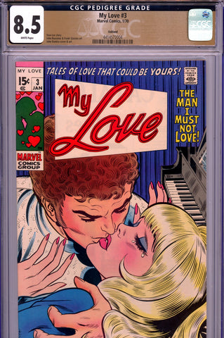 My Lover #03 CGC graded 8.5 first Bronze Age issue 3rd highest graded PEDIGREE - SOLD!