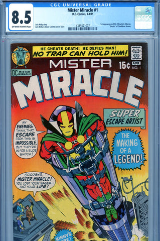 Mister Miracle #1 CGC graded 8.5 - first appearance of Mister Miracle - SOLD!