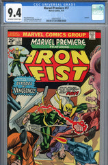 Marvel Premiere #17 CGC 94 - third appearance of Iron Fist