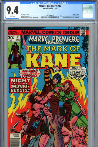 Marvel Premiere #33 CGC graded 9.4 Solomon Kane appearance