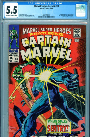 Marvel Super-Heroes #13 CGC graded 5.5 1st Carol Danvers 2nd Captain Marvel - SOLD!