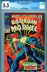Marvel Super-Heroes #13 CGC graded 5.5 1st Carol Danvers 2nd Captain Marvel