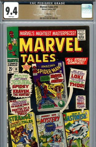 Marvel Tales #10 CGC graded 9.4 scarce in grade! - only TWO higher PEDIGREE - SOLD!