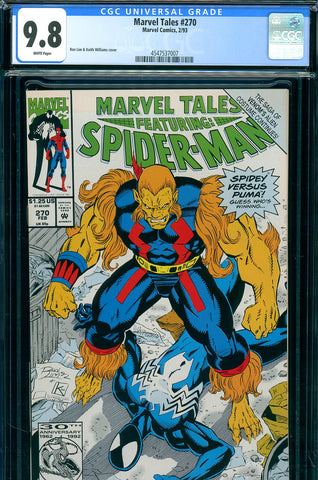 Marvel Tales #270 CGC 9.8 - reprints story from ASM #256 (1st app. of Puma) HIGHEST GRADED