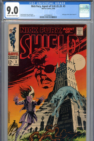 Nick Fury, Agent of S.H.I.E.L.D. #3 CGC 9.0 - Steranko cover/story