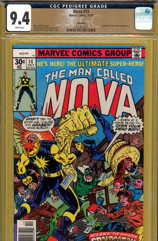 Nova #14 CGC graded 9.4 - Sandman cover/story PEDIGREE - SOLD!