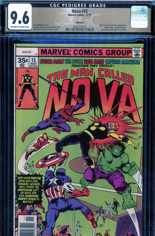 Nova #15 CGC graded 9.6 - Captain America/ Spider-Man/ Iron Man/ Hulk PEDIGREE - SOLD!