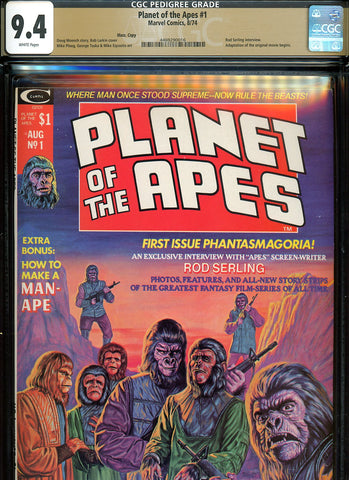 Planet of the Apes #1 CGC graded 9.4 movie adaptation begins - PEDIGREE