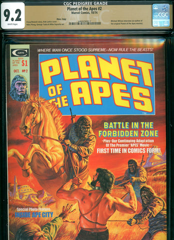 Planet Of the Apes #2 CGC graded 9.2 Bob Larkin cover PEDIGREE