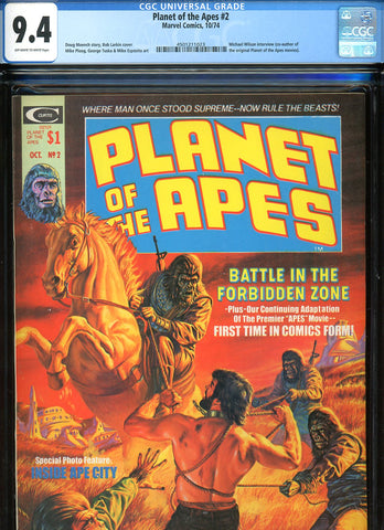 Planet of the Apes #2 CGC graded 9.4 Bob Larkin cover Ploog, Tuska art