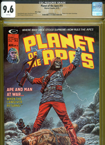 Planet Of the Apes #11 CGC graded 9.6 bullet hole in the head cover PEDIGREE - SOLD!
