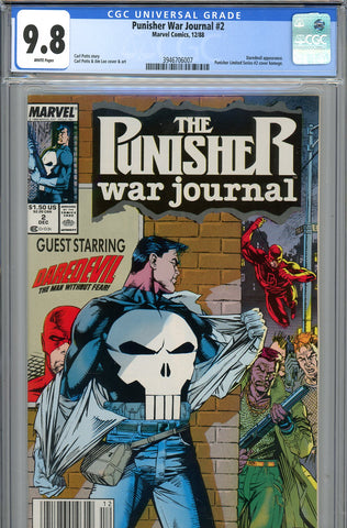 Punisher War Journal #2 CGC 9.8 Daredevil app. NEWSSTAND COPY HIGHEST GRADED scarce!