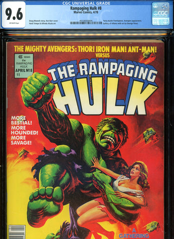 Rampaging Hulk #8 CGC graded 9.6 Avengers appearance - Ken Barr cover