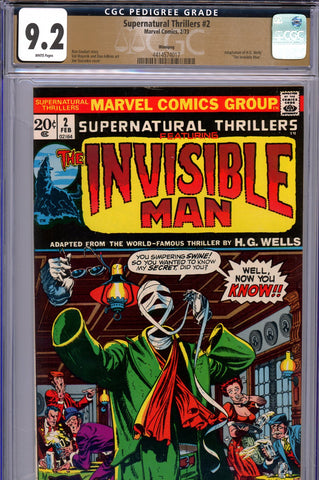 Supernatural Thrillers #02 CGC 9.2 adaptation of The Invisible Man PEDIGREE - SOLD!