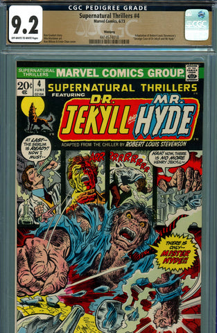 Supernatural Thrillers #04 CGC 9.2 adaptation of Dr. Jekyll & Mr. Hyde PEDIGREE - SOLD!