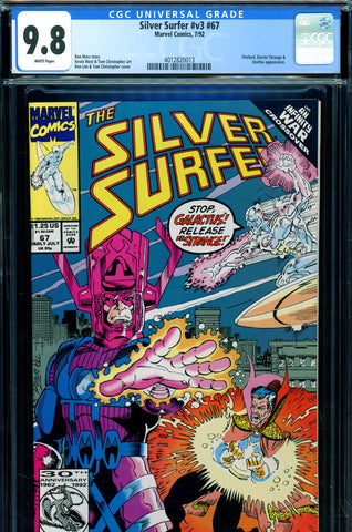 Silver Surfer v3 #67 CGC graded 9.8 Galactus, Firelord, Doc Strange, Starfox HIGHEST GRADED