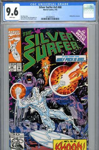 Silver Surfer v3 #68 CGC graded 9.6 Doctor Strange and Galactus appearance
