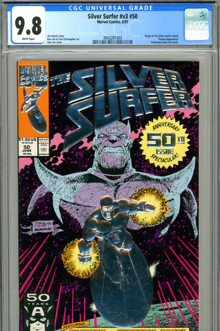 Silver Surfer v3 #050 CGC graded 9.8 HIGHEST GRADED origin retold - SOLD!