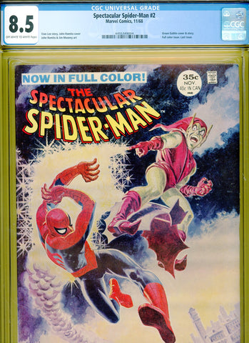 Spectacular Spider-Man #2 CGC graded 8.5 (magazine) - Green Goblin cover & story 1968 - SOLD!