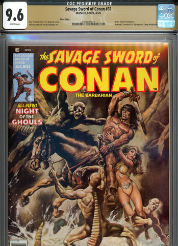Savage Sword of Conan #032 CGC graded 9.6 - Val Mayerik cover PEDIGREE - SOLD!