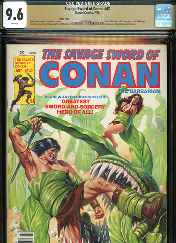 Savage Sword of Conan #42 CGC graded 9.6 - Bob Larkin cover PEDIGREE