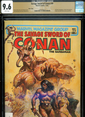 Savage Sword of Conan #070 CGC graded 9.6 - Earl Norem cover PEDIGREE - SOLD!