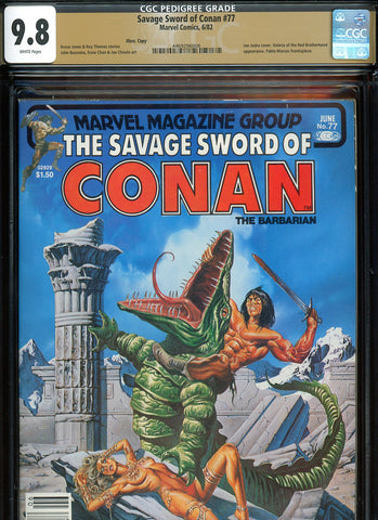 Savage Sword of Conan #77 CGC graded 9.8 - Joe Jusko cover {PEDIGREE} HIGHEST GRADED