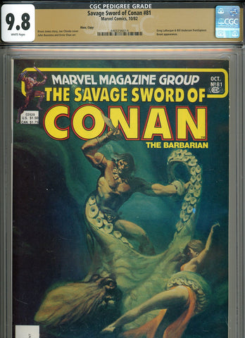 Savage Sword of Conan #081 CGC graded 9.8 - Joe Chiodo cover {PEDIGREE} HIGHEST GRADED - SOLD!