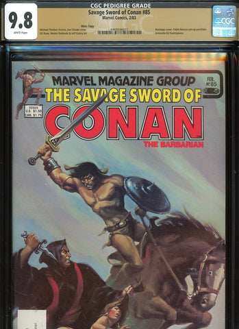 Savage Sword of Conan #85 CGC graded 9.8 - Joe Chiodo cover {PEDIGREE} HIGHEST GRADED