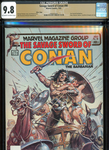 Savage Sword of Conan #090 CGC graded 9.8 - Earl Norem cover {PEDIGREE} HIGHEST GRADED - SOLD!