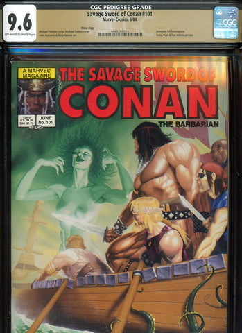 Savage Sword of Conan #101 CGC graded 9.6 - Michael Golden cover PEDIGREE