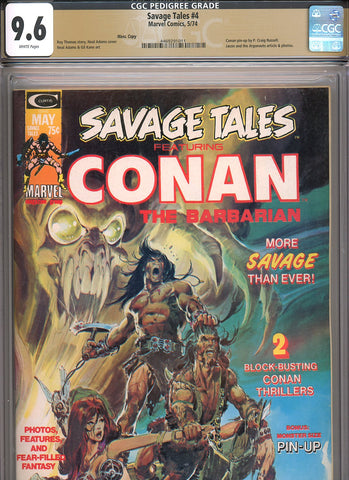 Savage Tales #4 CGC graded 9.6 - Neal Adams cover PEDIGREE