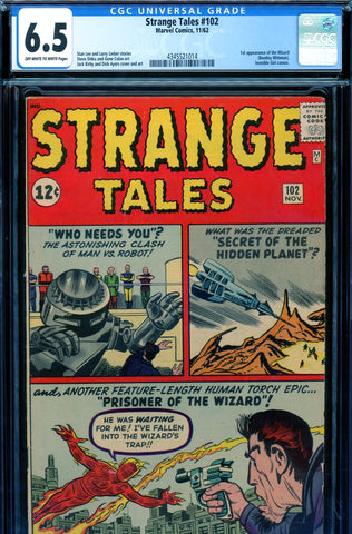 Strange Tales #102 CGC graded 6.5 - first appearance of the Wizard - SOLD!