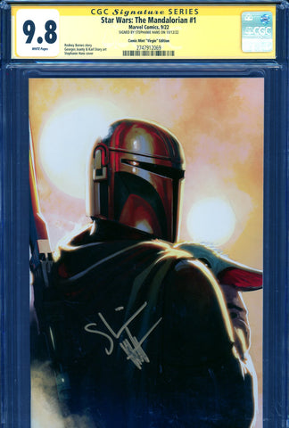 Star Wars: The Mandalorian #1 CGC graded 9.8 HIGHEST GRADED signed/variant