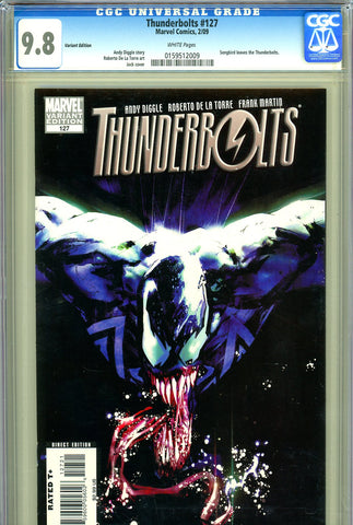 Thunderbolts #127 CGC 9.8 - Songbird leaves the Thunderbolts VARIANT EDITION