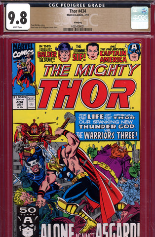 Thor #434 CGC 9.8 Captain America appearance {PEDIGREE} HIGHEST GRADED - SOLD!