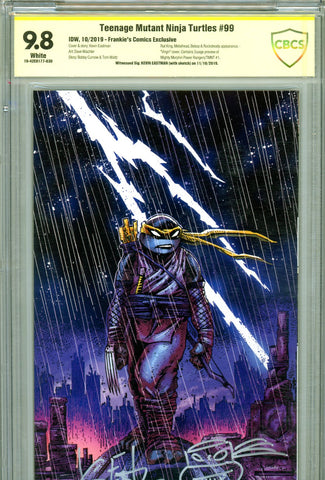 Teenage Mutant Ninja Turtles #99 CBCS graded 9.8 HIGHEST GRADED signed/sketched