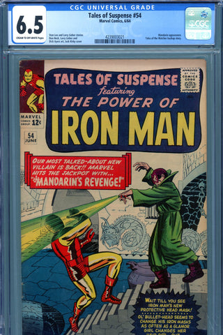 Tales Of Suspense #54 CGC graded 6.5 second appearance of the Mandarin - SOLD!